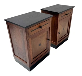 Two Art Deco Modernist Nightstands or Bedside Tables, 1920s